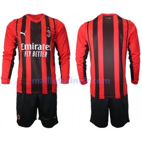 Maillot de Foot AC Milan Domicile 2021-22 Manches Longues - Enfant